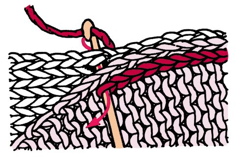 Трикотажный шов в вязании спицами