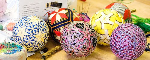 японский шар темари, шары из ниток, узоры из ниток, темари