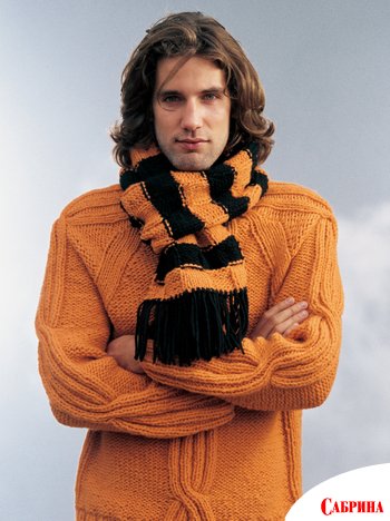 Купить вязаные мужские шарфы 2012